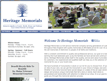 Tablet Screenshot of heritagememorialsme.com